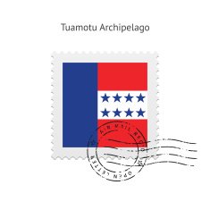 Tuamotu Archipelago Flag Postage Stamp