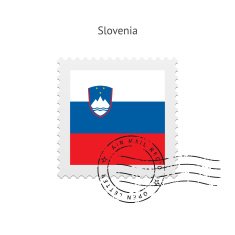 Slovenia Flag Postage Stamp