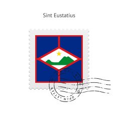 Sint Eustatius Flag Postage Stamp