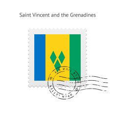 Saint Vincent and the Grenadines Flag Postage Stamp