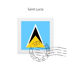 Saint Lucia Flag Postage Stamp