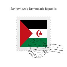 Sahrawi Arab Democratic Republic Flag Postage Stamp