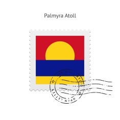 Palmyra Atoll Flag Postage Stamp
