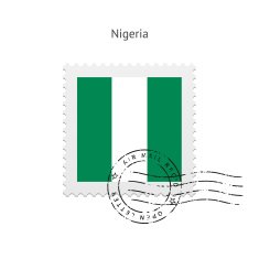 Nigeria Flag Postage Stamp