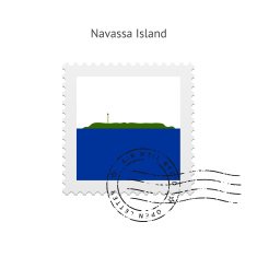 Navassa Island Flag Postage Stamp