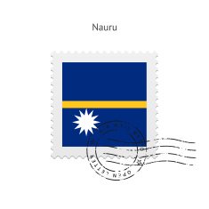 Nauru Flag Postage Stamp
