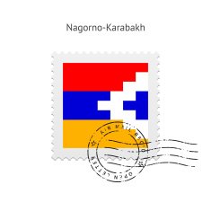 Nagorno-Karabakh Flag Postage Stamp