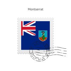 Montserrat Flag Postage Stamp