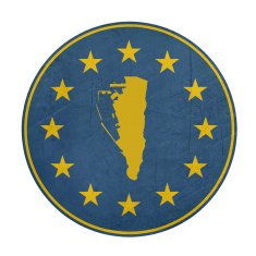 European Union Gibraltar button