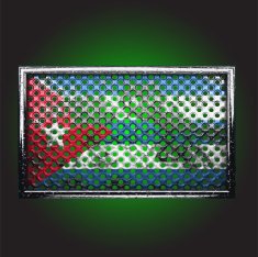 Vector flag on old metal N19