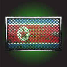 Vector flag on old metal N21