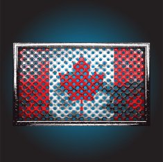 Vector flag on old metal N22