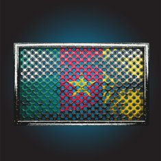 Vector flag on old metal N23