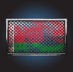Vector flag on old metal N46