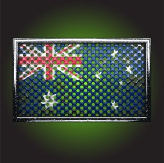 Vector flag on old metal N49