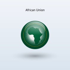 Round flag of African Union