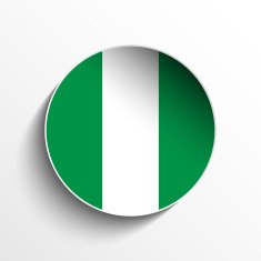 Nigeria Flag Sticker Button