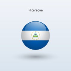 Round flag of Nicaragua