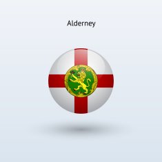 Round flag of Alderney