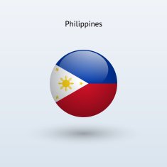 Round flag of Philippines