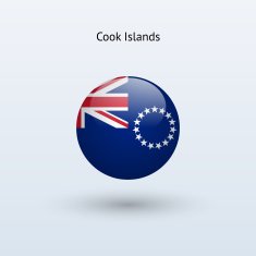 Round flag of Cook Islands