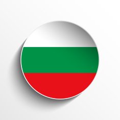Bulgaria Flag Sticker Button