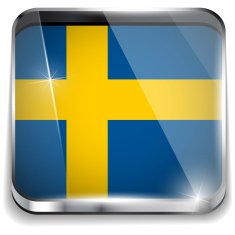 Sweden Flag Smartphone Application Square Buttons N2