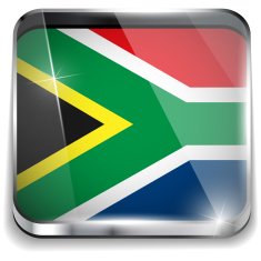 South Africa Flag Smartphone Application Square Buttons N2