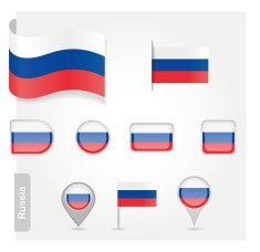 Russian flag icons