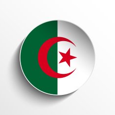 Algeria Flag Sticker Button