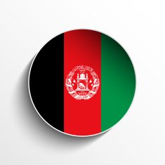 Afghanistan Flag Sticker Button