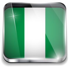 Nigeria Flag Smartphone Application Square Buttons N2