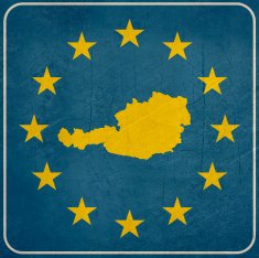 Grunge Austria European button