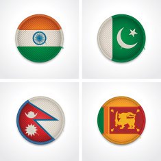 Flags of countries as fabric badges N3