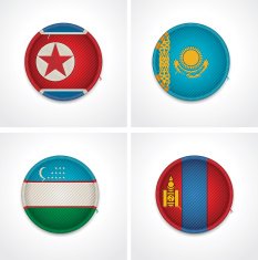Flags of countries as fabric badges N5