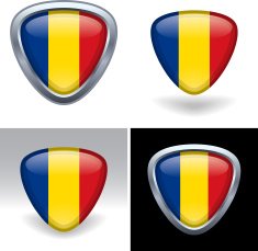 Romanian Flag Crest