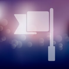 flag icon on blurred background