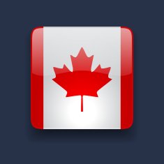 Square icon with flag of Canada N2