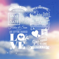 Save the date for personal holiday Wedding invitation Vector i N3