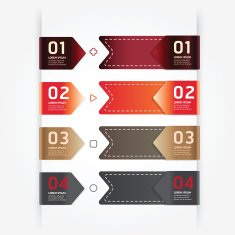 Modern design button tag blank rectangle labels set