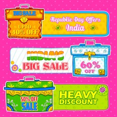 trunk box showing Indian kitsch art for sale and promotion