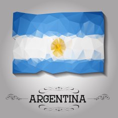 Vector geometric polygonal Argentina flag