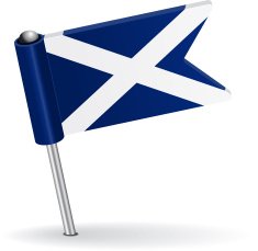 Scottish pin icon flag Vector illustration
