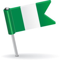 Nigerian pin icon flag Vector illustration free image download