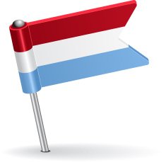 Luxembourg pin icon flag Vector illustration