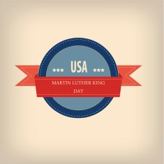 Martin Luther King day badge illustration for posters flyers decoration N3