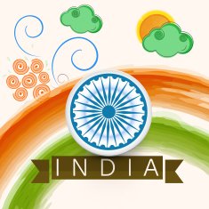 Indian Republic Day celebration with Ashoka Wheel N6