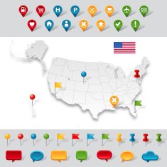 Grey USA Administrative map