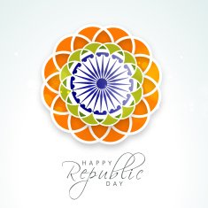 Indian Republic Day celebration with beautiful flower
