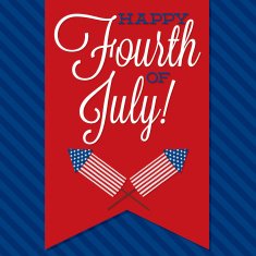 Retro ribbon Independence Day card in vector format N11